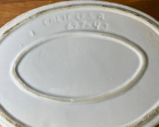 H40 - $20. VTG California Pottery 697-43 Duck Tureen. 2.5 qt, 10.25 W.  Has one small chip. 