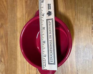 H79 - $25. Denmark Tools for cooks Red crocks. Set of 8. 4" Diameter, 8 oz. 