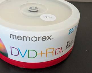 H68 - $10. Memorex DVD+RDL 25 PK discs. Sealed. 