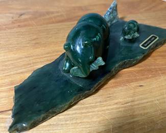 H53 - $40. Genuine Jade Bear and cub. 