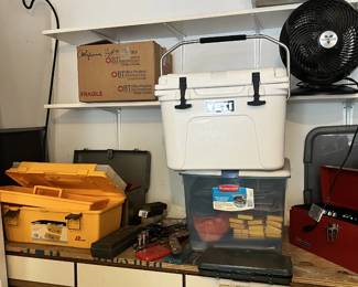 Tools, coolers, garage misc