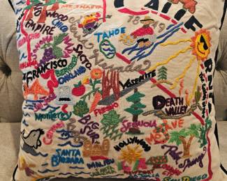 Catstudio Hand Embroidered California Pillow