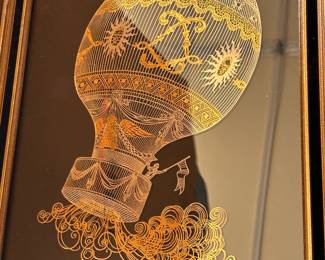 Yves Beaujard Etched in Sterling Silver embellished with 24 karat gold