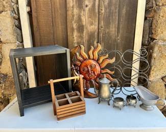 KKS039- Small Shelf, Wine Rack, & Decor 