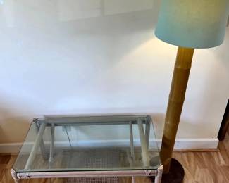 KKS095- Bamboo Living Room Set, Lamp & Coffee Table 