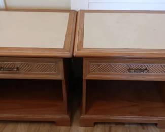 KKS069 Wood Bedroom Nightstands (pair)