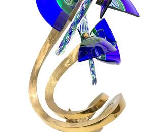 Lot 160	David Jaworski (American, 1948-2008). Untitled (c. 1991-1993). Bronze, Handblown Glass, Marble.