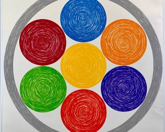 Lot 44	Mario Yrisarry (Filipino-American, 1933-1997). Untitled (1972). Limited Edition Color Screenprint on Paper.