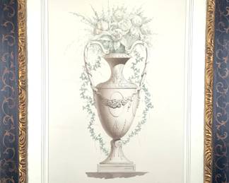 Lot 142	Sergei Bender (Russian b. 1955) Pair, Grecian Urn with Roses, Watercolor on Paper, Pair