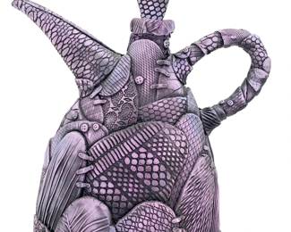 Lot 97	Natalya Sots (Kazakstan-American, b. 1972). Teapot 9 (2012). Hand Built Stoneware, Purple Glaze.