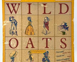 Lot 57	Royal Shakespeare Company, Wild Oats Or The Strolling Gentlemen By John O Keeffe, Original Front Of House Production Poster, RSC At The Piccadilly The
