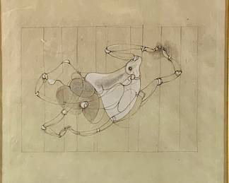 Lot 155	Hans Bellmer (Polish-German, 1902-75). Les Marionnettes (II) (1969). Gouache and Graphite Drawing.