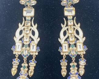 Lot 166	Percossi Papi Vermeil Chandelier Earrings with Citrine and Polychrome Enamel