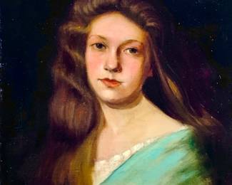 Lot 53	Sarkis Erganian (Turkish/Armenian, 1870-1950). Untitled portrait (likely early 1900s). Oil on Canvas.