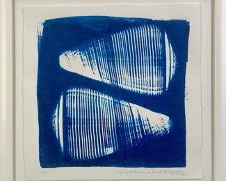 Lot 19	Madeline and Robert Longstreet (American, b. 1940 and b. 1962). Untitled from the Cyanotype Shell series (early 2000s). Cyanotype on Watercolor Paper.