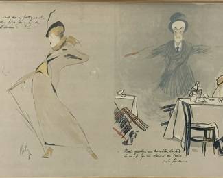 Lot 82	Georges SEM Goursat (French, 1863-1934). Mais quel ginn troubla la fete (c. 1914). Color Lithograph on Paper.