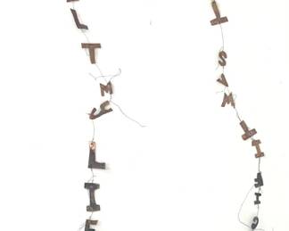 Lot 151	Leslie Dill (American, b. 1950). Copper Poem Hands (Felt My Life with Both My Hands to See it Was There) (1994). Copper, Aluminum, Wire.
