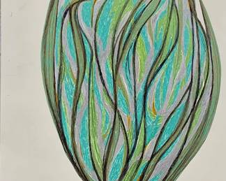 Lot 43	Saunders Schultz (American, 1927-2017). Untitled (2014). Colored and Metallic Pencil on Paper.