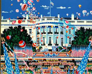 Lot 86	Hiro Yamagata (Japanese, b. 1948). We the People-United States Constitution (1987). Limited Edition Color Serigraph on Paper.
