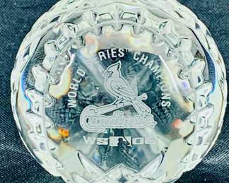 Lot 6	Waterford Lead Crystal Baseball (2006). World Series Champions, St. Louis Cardinals.