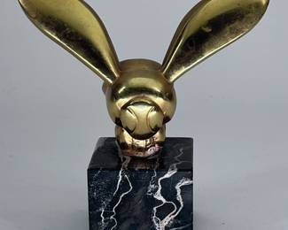 Lot 23	After Gaston Lachaise (French-American 1882-1935), The Bee, Authorized Museum Replica, Brass On Black Marble Base, Alva Studios For Philadelphia Museum