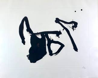 Lot 152	Robert Motherwell (American, 1915-1991). Signs on White (1981). Etching, Aquatint on Wove Paper. Ed. 6/59