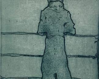 Lot 136	Horst Janssen (German, 1929-1995). Woman Looking Out (1971-72). Etching on Paper.