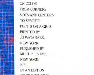 Lot 154	Sol LeWitt (American 1928-2007), Lines In Color On Color From Corners Sides And Centers To Specific Points On A Grid, 1978, P