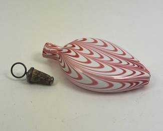 Lot 31	Nailsea Style Handblown Glass Flask (English, 19th century).
