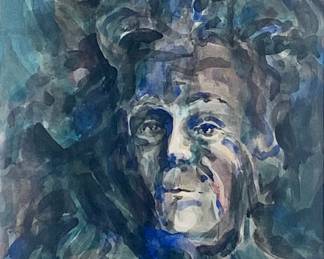 Lot 25	Saunders Schultz (American, 1927-2017). Abstract Portrait (1979). Oil on Canvas.