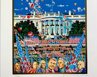 Lot 86	Hiro Yamagata (Japanese, b. 1948). We the People-United States Constitution (1987). Limited Edition Color Serigraph on Paper.