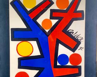 Lot 98	Alexander Calder (American, 1898-1976). Asymetrie (1972). Color Lithograph on Paper.