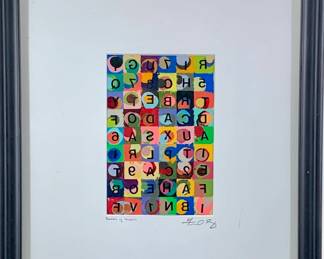 Lot 84	Patrick Turner (American, 1953-2008). Numeros y Colores (2007). Mixed Media with Mylar on Paper.