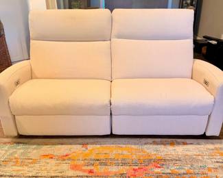 Dual Recliner Sofa/excellent /neutral cloth
