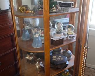 Curve glass China cabinet