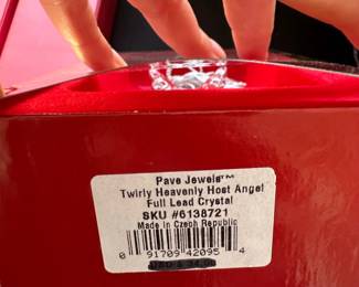 Lenox Pave Jewels Twirly Heavenly Host Angel Full Lead Crystal Ornament second image