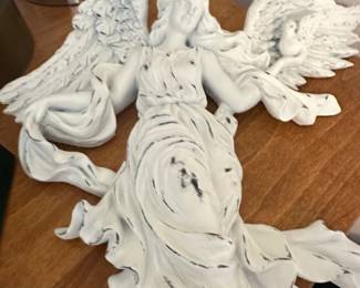 White Angel Figurine with Dove