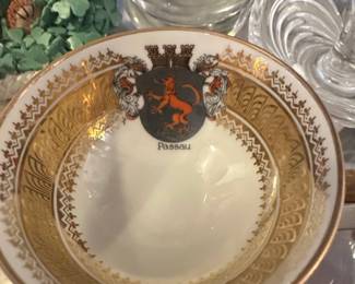 P.M.R. Bavaria Jaeger  Co. Passau Crested Tea Cup and Saucer second image