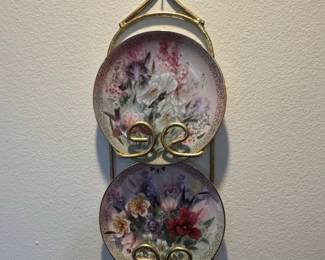 Iris Quartet Symphony of Shimmering Beauty Collector Plate by Lena Liu