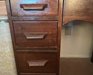 Vintage Art Deco Waterfall Writing Desk third image