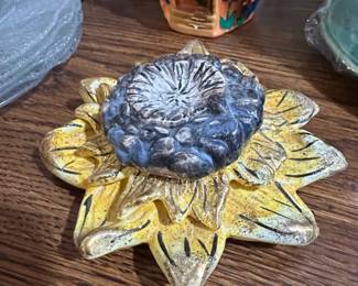 Heather Goldminc Blue Sky Sunflower Candle Holder