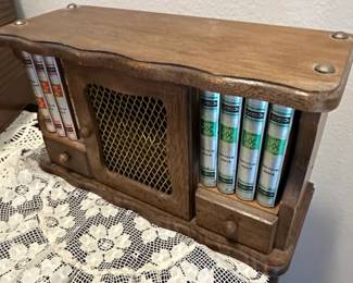 Vintage Decorative Book Box with Faux Encyclopedia Set