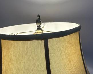 Stiffel Brass and Black Fluted Table Lamp fourth image