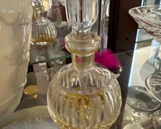 Cut Glass Perfume Bottle with Stopper
