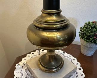 Stiffel Brass and Black Fluted Table Lamp third image