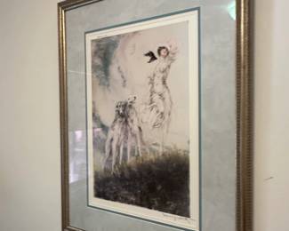 Louis Icart La Femme et le Chien Lithograph