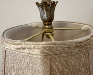 Traditional GoldTone Urn Table Lamp with Textured Shade fourth image