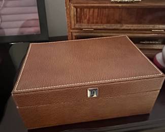 LC Leather Jewelry Box