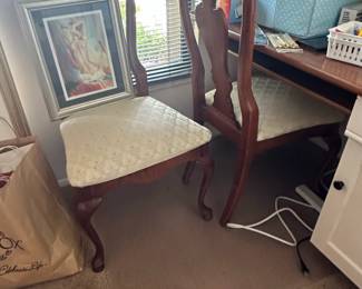 Vintage Queen Anne Style Dining Chairs by Henkel Harris