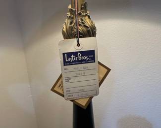 Stiffel Brass and Black Fluted Table Lamp second image